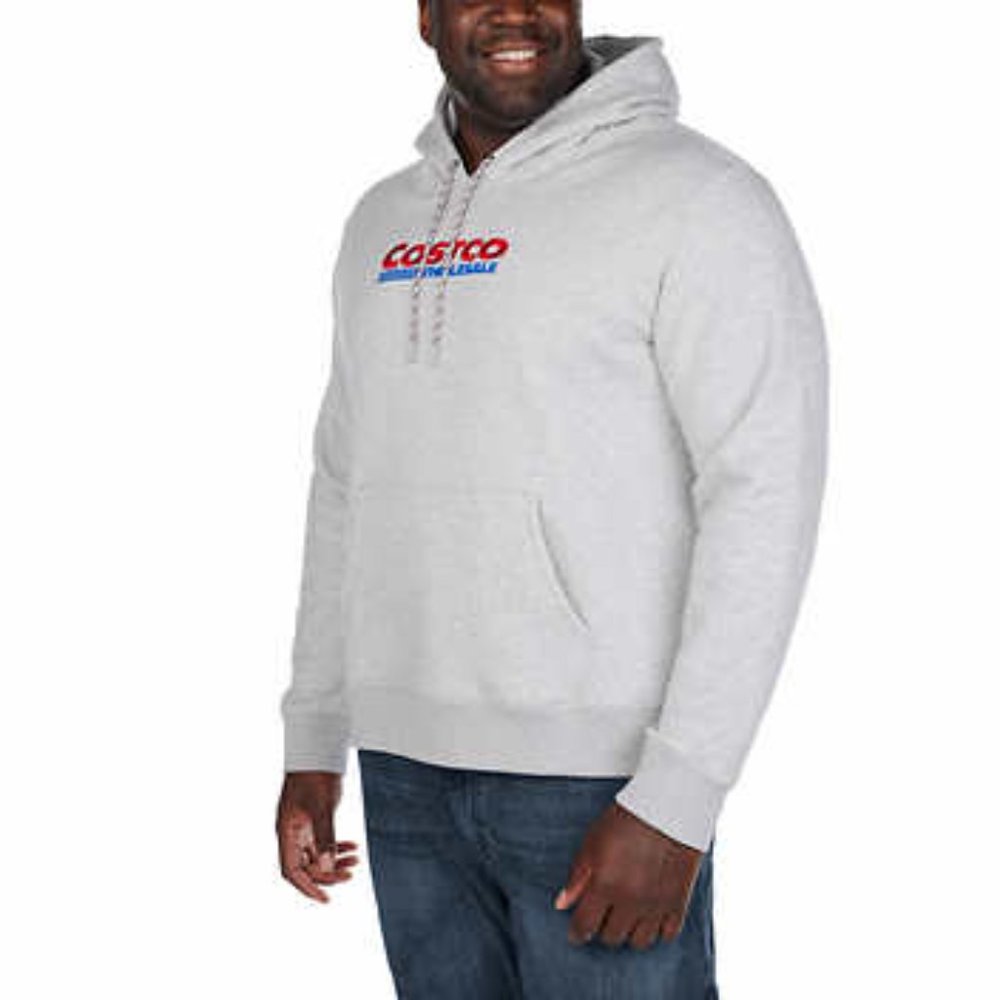 NWT Costco Wholesale Unisex Logo Hoodie, Gray, Men's Small/Women's Medium - Picture 5 of 6